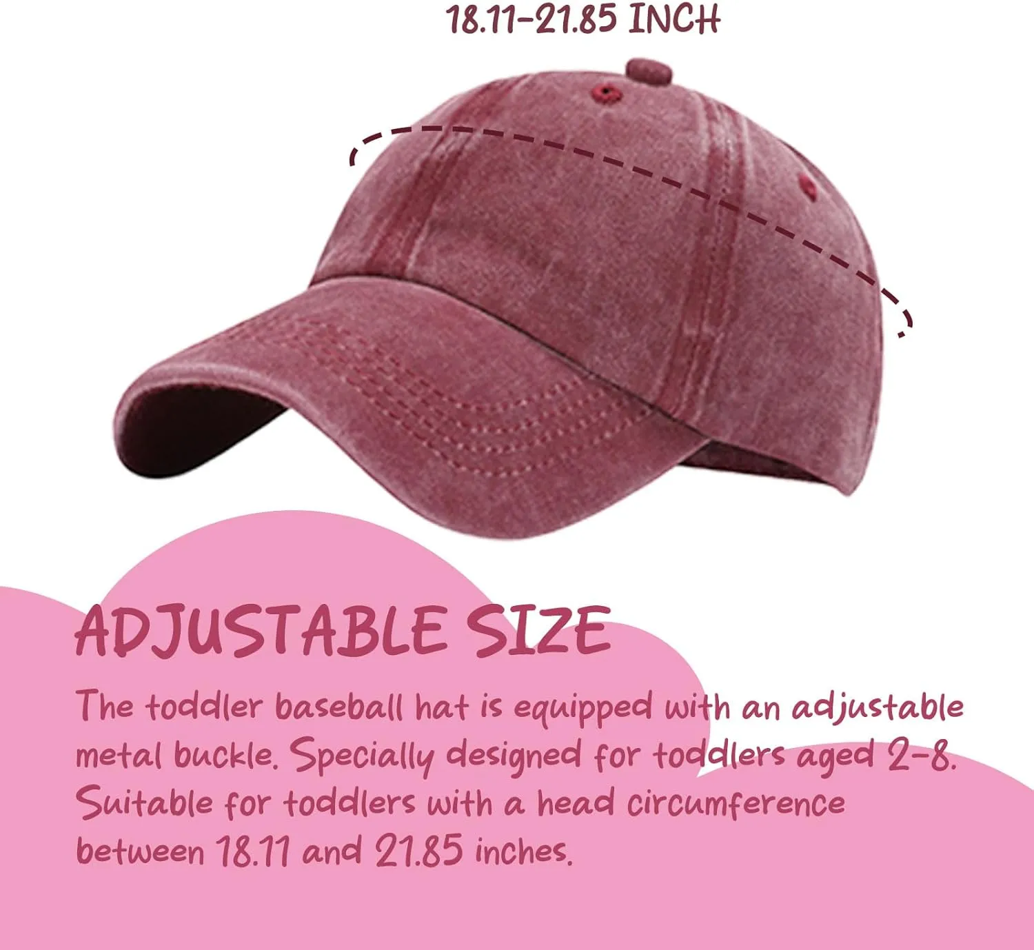 3 Pack Toddler Hat Toddler Baseball Hats for 2-7 Years Boys and Girls
