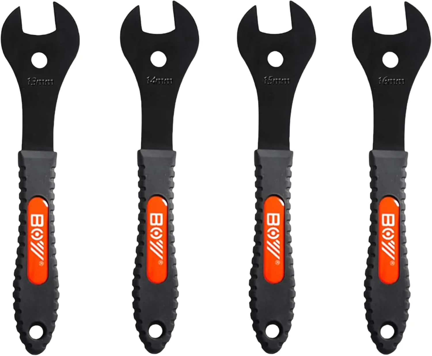 7 PCS Bike Cone Wrench Set Tool (13, 14, 15, 16, 17, 18, 19mm) Bicycle Wheel Pedal Hub Axle Nut Install Remover Cycling Spanner Hub Repair Removal Tool Black