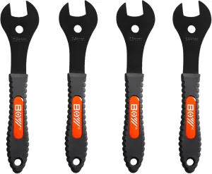 7 PCS Bike Cone Wrench Set Tool (13, 14, 15, 16, 17, 18, 19mm) Bicycle Wheel Pedal Hub Axle Nut Install Remover Cycling Spanner Hub Repair Removal Tool Black
