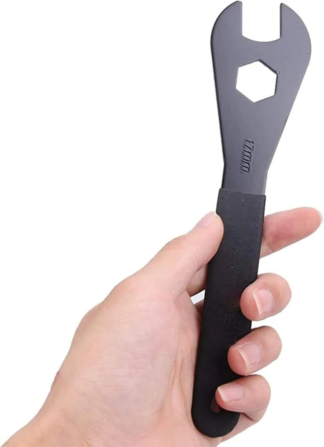 Bicycle Spanner,Bike Cone Wrench Set Tool,Durable Multi-Function,Carbon Steel,(13, 14, 15, 16, 17, 18, 19mm) Bicycle Wheel Hub Axle Nut Install Remover (17mm)