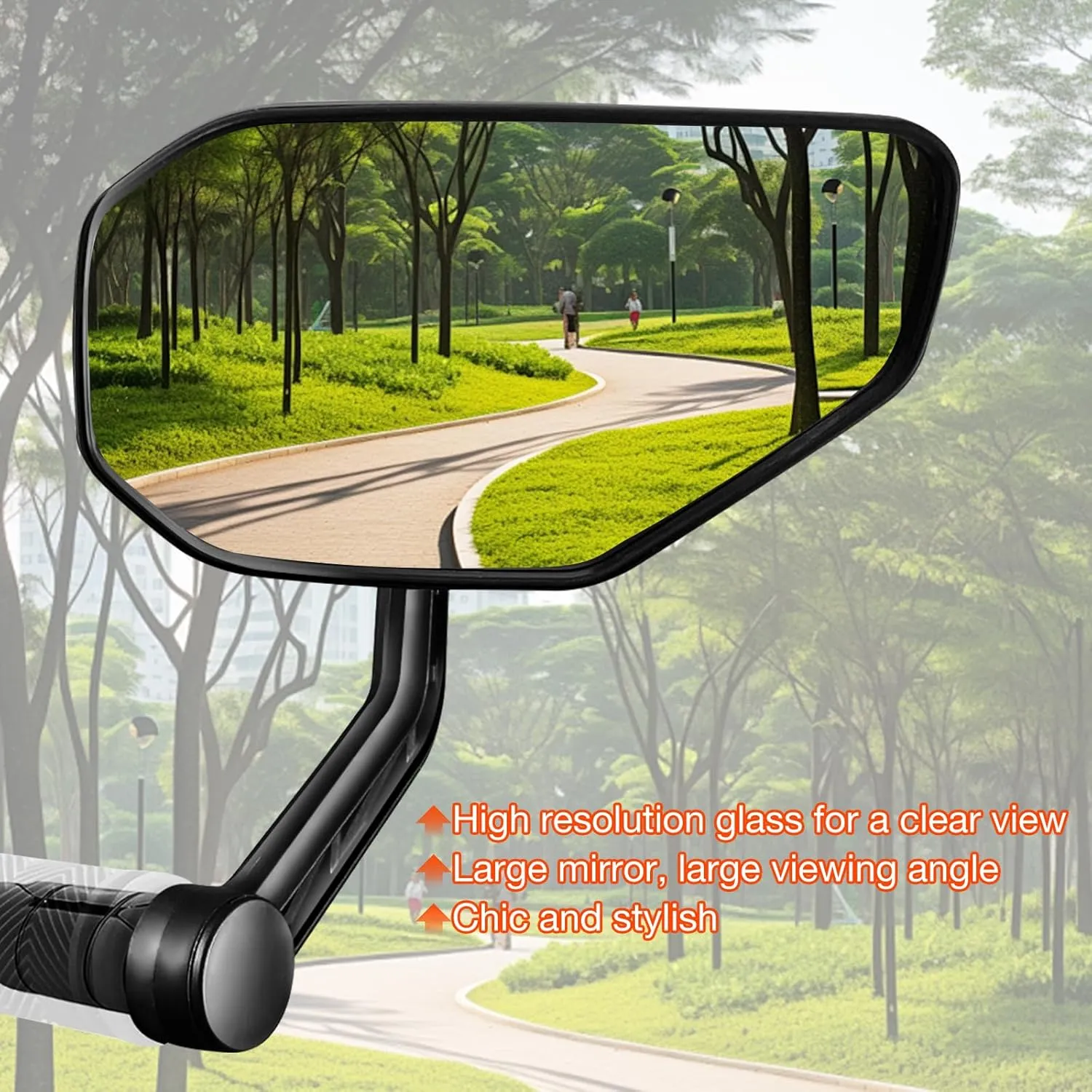 Bike Mirror,HD Glass Bicycle Mirrors for E-bike, Adjustable Bar End Bike Rear View Mirror,Scratch Resistant Bike Mirror For Handlebar Mount Right