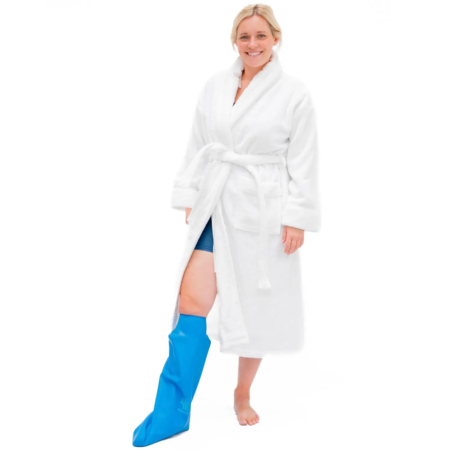 BLOCCS 100% Waterproof Cast Covers for Shower Leg- Swim Cover, Cast Bag for Bath. Durable Cast Sleeve for Swimming - #ASL74 - Adult Short Leg