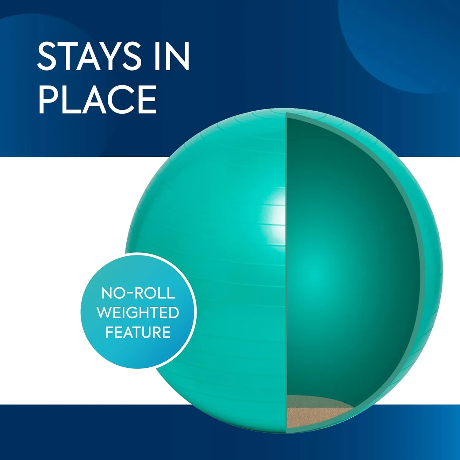 Bouncyband Balance Ball  Create Flexible Seating to Improve Focus at School, Office, or Home with This No-Roll Weighted Ball