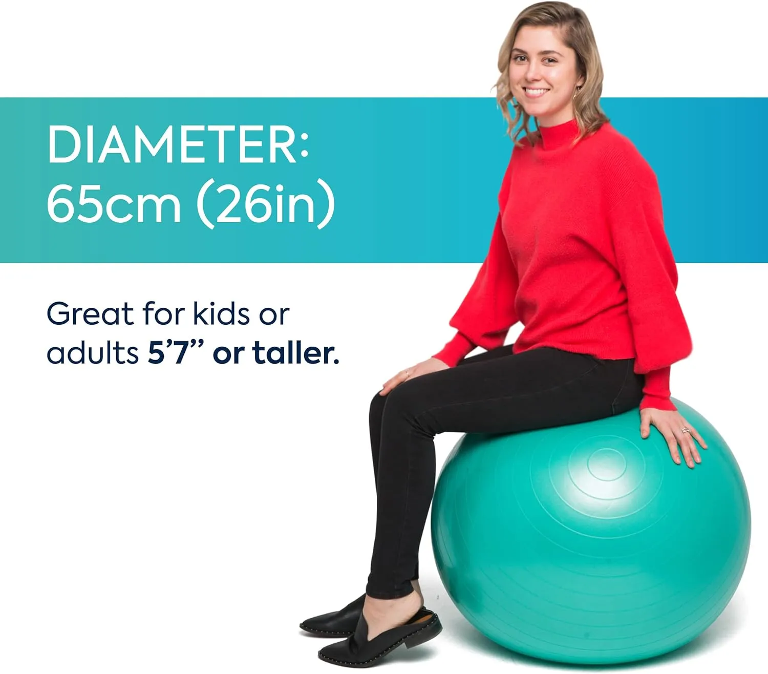 Bouncyband Balance Ball  Create Flexible Seating to Improve Focus at School, Office, or Home with This No-Roll Weighted Ball