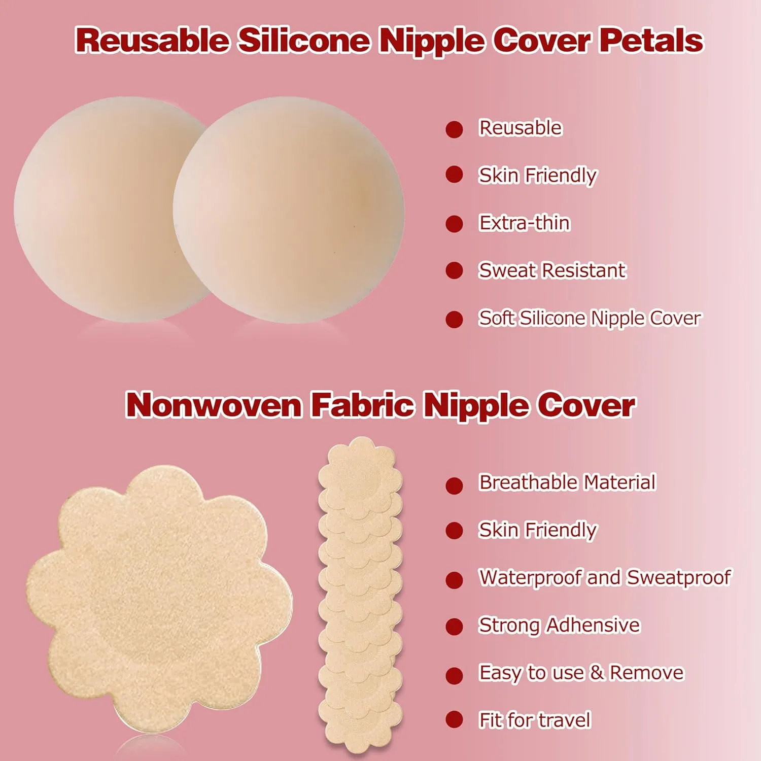 Breast Tape Lifting Large Breasts 5inch, Boobtape for Breast Lift Plus Size, Adhesive Large Boob Tape for Heavy Boobs, Body Tape D-G Cup with Nipple Covers Satin Nipple Pasties Black