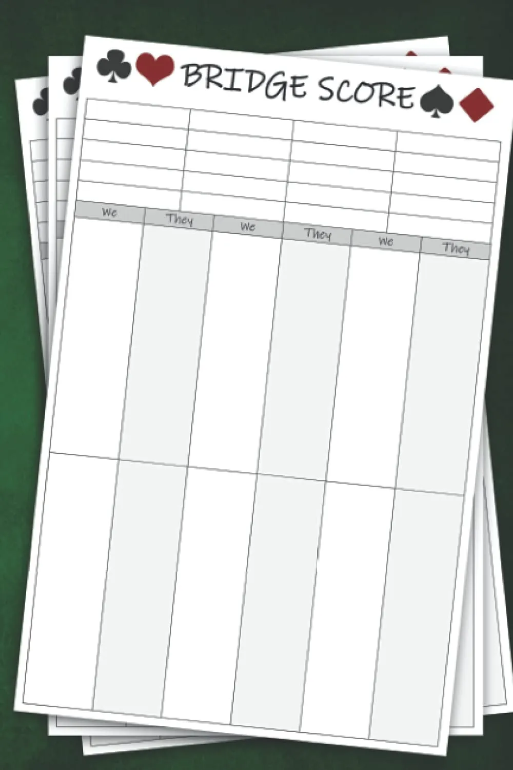 Bridge score Pads: The Perfect Bride Score Sheets Book For Over 100 Games. Paperback  May 27, 2021