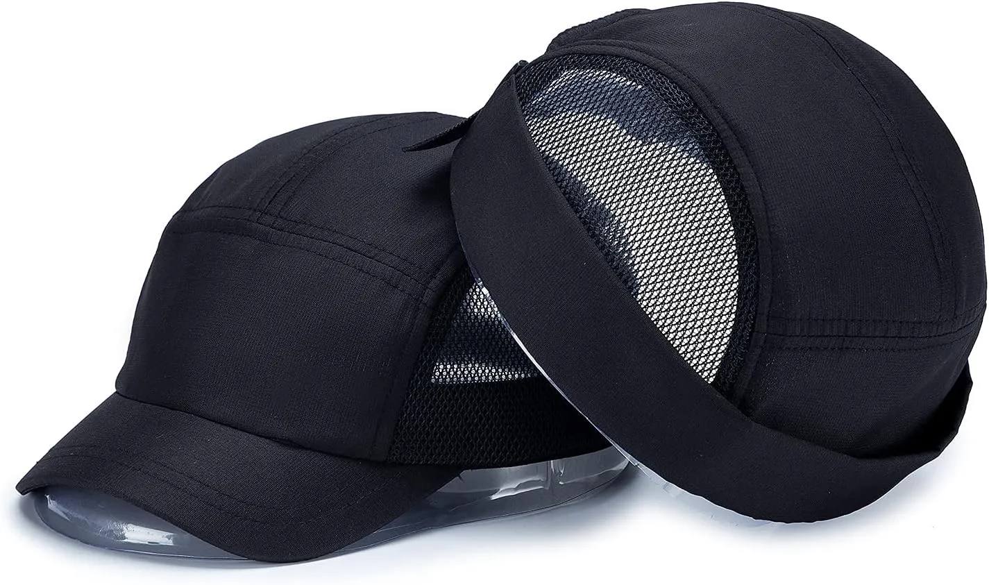 Clakllie Quick Dry Short Bill Baseball Cap Breathable Mesh Back Hat Lightweight Cooling Sports Cap Soft Top Trucker Hat