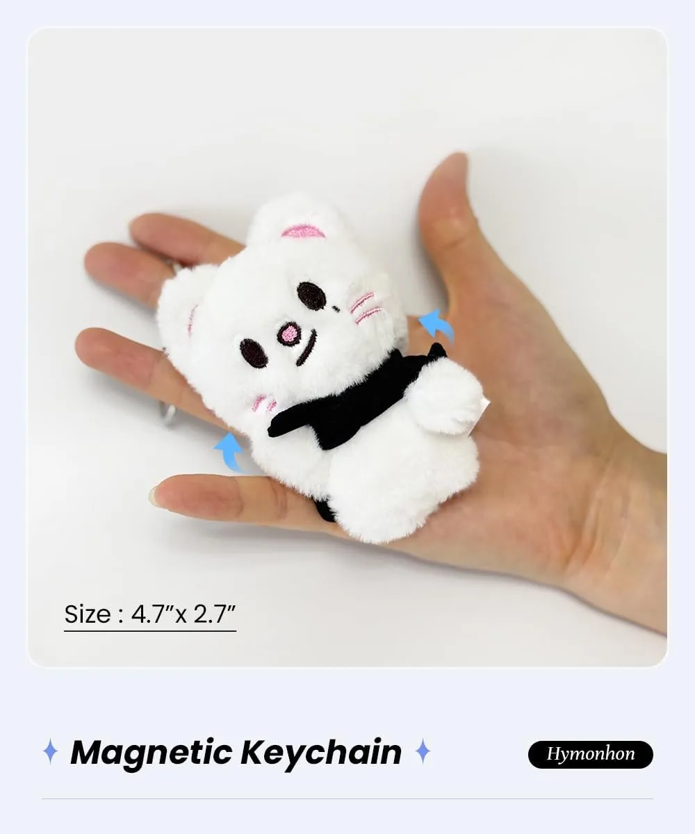 Cute Plush Keychain Soft Stuffed Animal Pendant for Women Backpack Tote Handbag Charm Decor Accessories