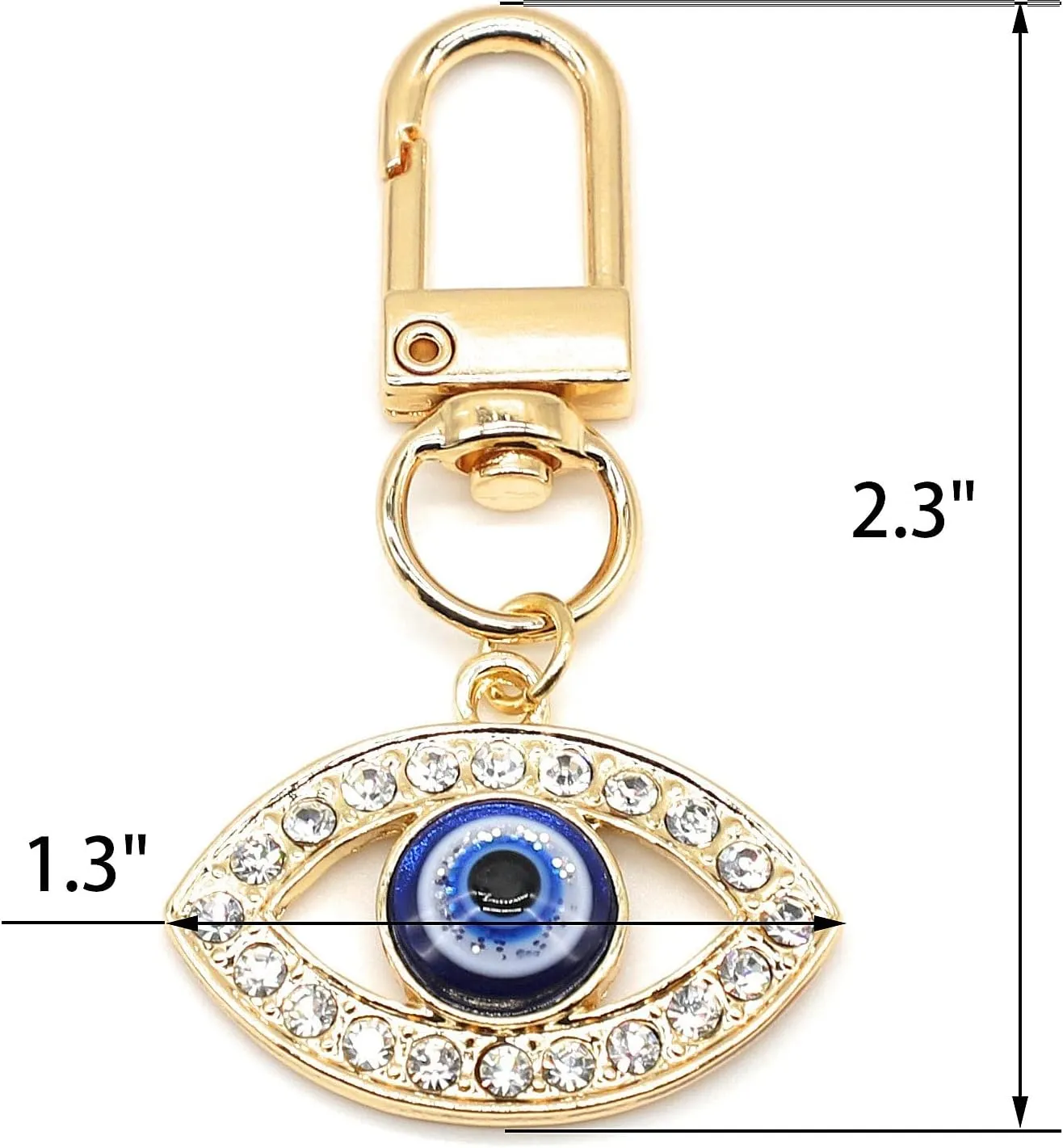 Evil Eye Keychains Car Key Ring Bag Purse Charm for Women Men - Good Luck Amulet Protection