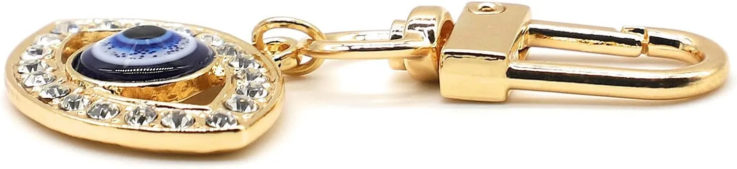 Evil Eye Keychains Car Key Ring Bag Purse Charm for Women Men - Good Luck Amulet Protection