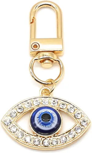 Evil Eye Keychains Car Key Ring Bag Purse Charm for Women Men - Good Luck Amulet Protection