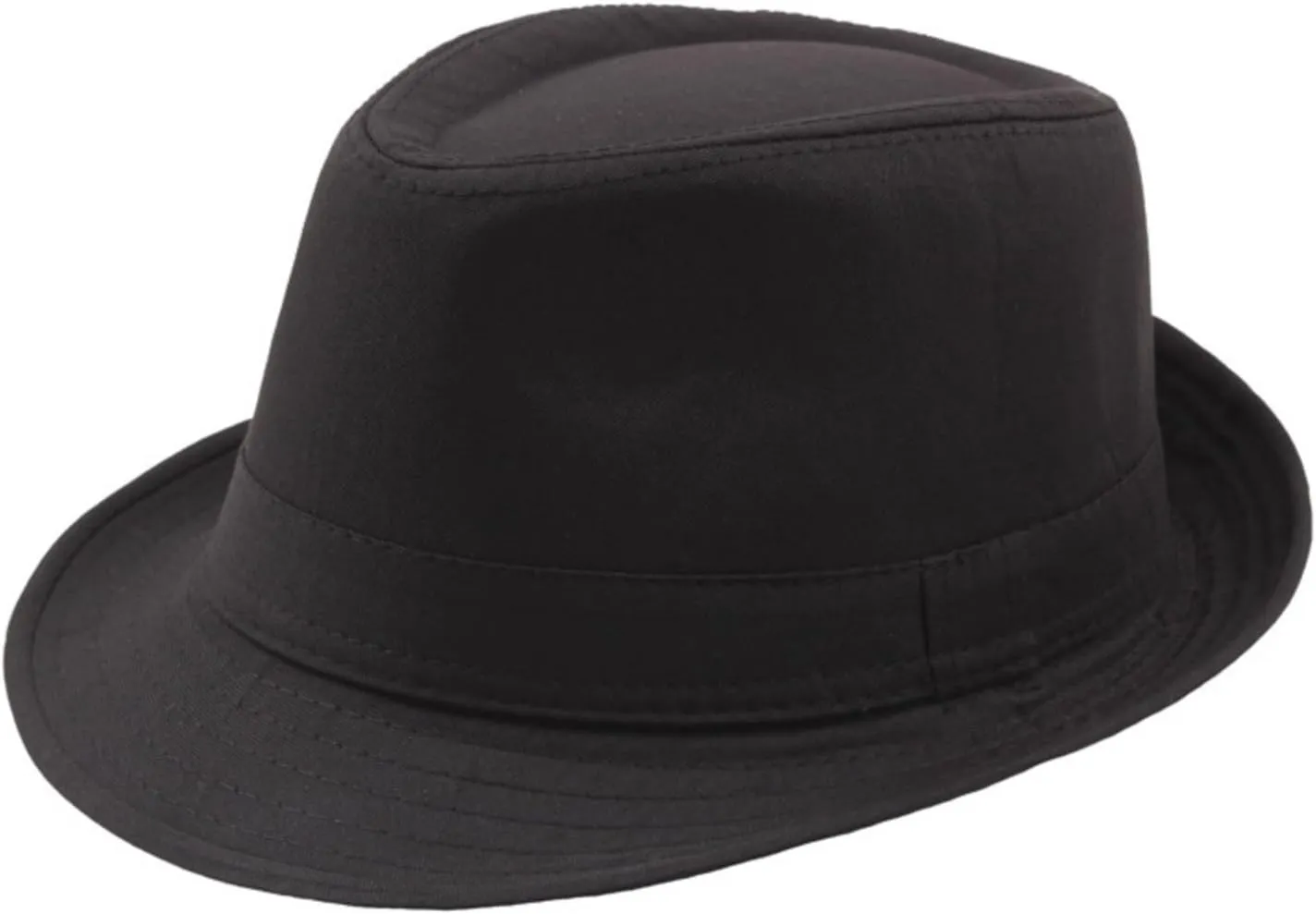 Fedoras Hats Summer Solid Color Men's and Women's Jazz Hats Outdoor Sun Protection and Sunshade Cloth Hats for Wedding, Party