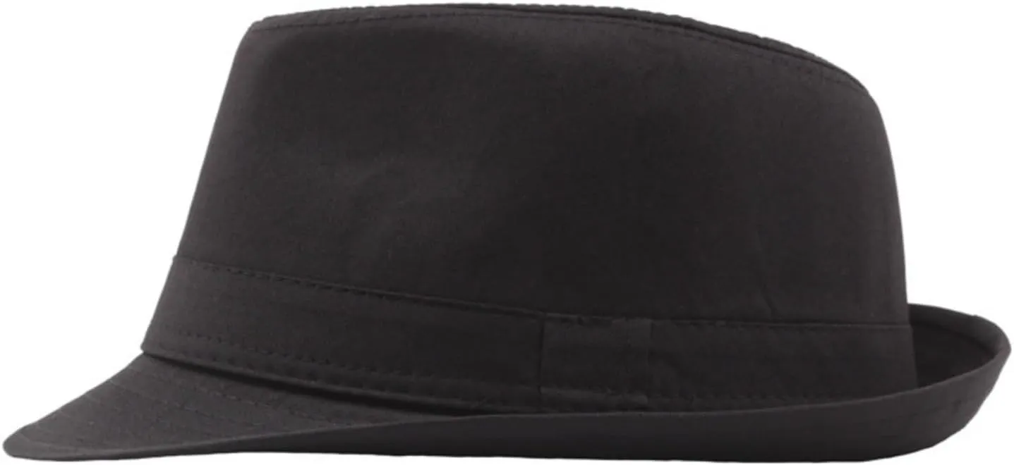Fedoras Hats Summer Solid Color Men's and Women's Jazz Hats Outdoor Sun Protection and Sunshade Cloth Hats for Wedding, Party