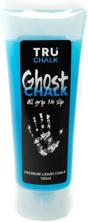 GhostChalk by TruChalk 100ml Bottle All Grip No Slip Clear Liquid Chalk for Obstacles, Gymnastics, Rock Climbing, Crossfit, and Weightlifting. Sweat Resistant and Long-Lasting Grip Strength.