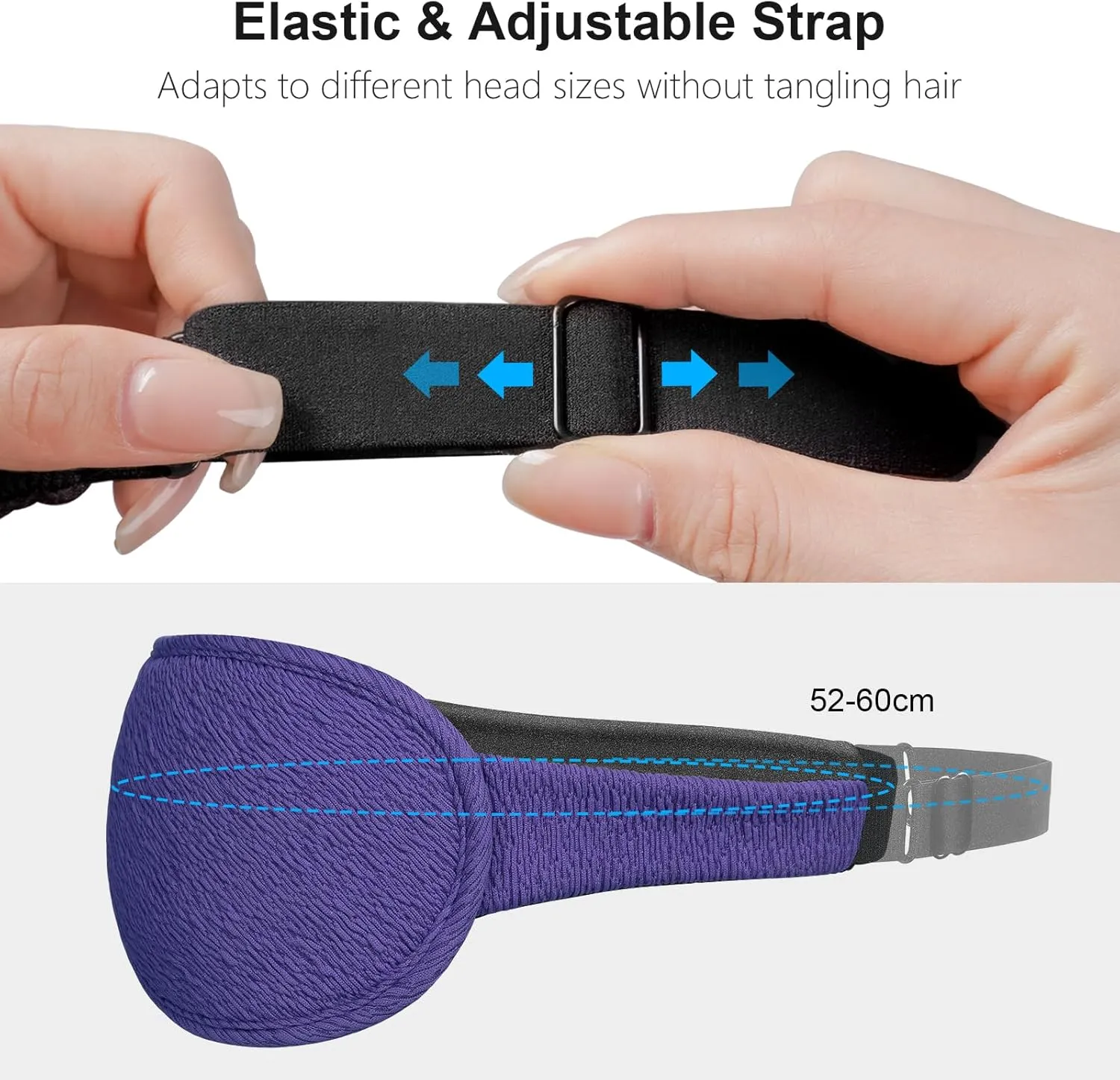 Gritin 100% Blackout Sleep Eye Mask for Women Men,Zero Eye Pressure Sleeping Mask-Ergonomic Design 3D Cutout Eye Movement and Eyelash Friendly Night Blindfold,Soft&Comfortable for Sleeping-Deep Purple