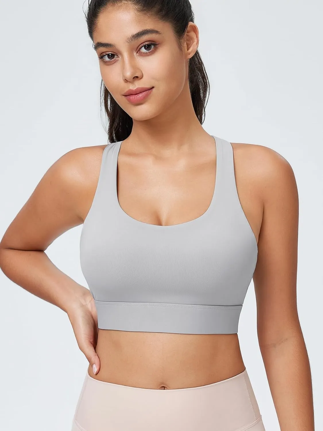High Impact Sports Bra for Women High Support Molded Cups Strappy Womens Sports Bra for Workout,Training and Running