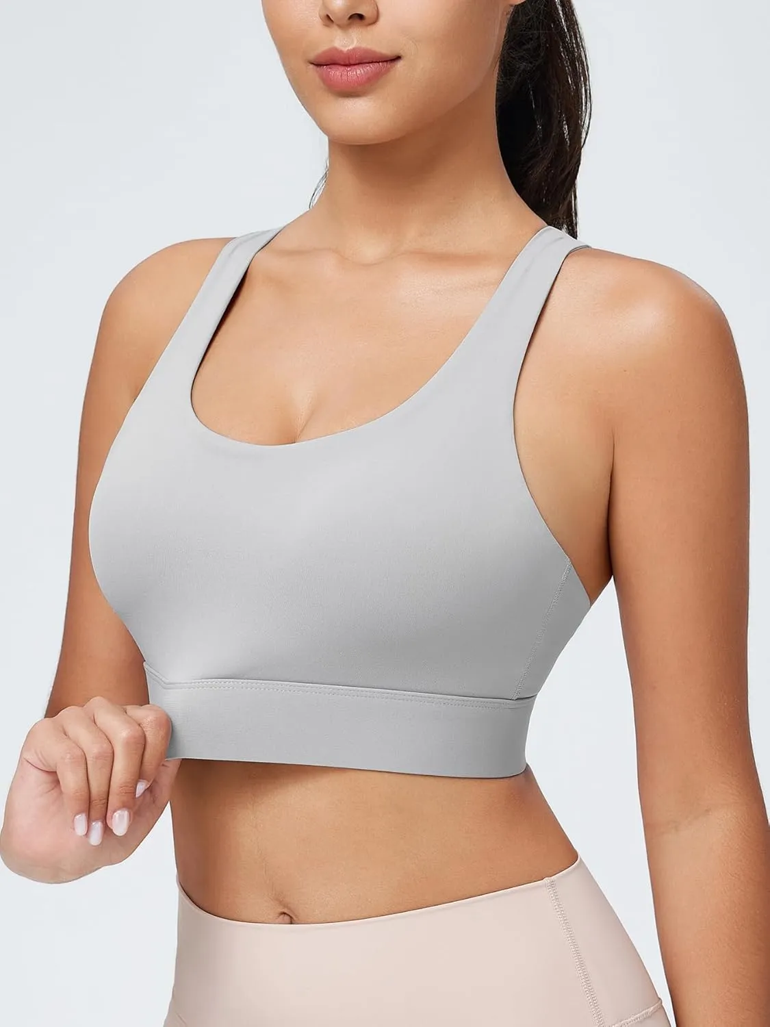 High Impact Sports Bra for Women High Support Molded Cups Strappy Womens Sports Bra for Workout,Training and Running
