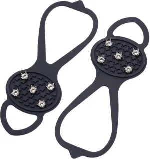 Ice Snow Grips 1pair Anti Slip 5 Teeth Universal Footwear Safety Shoes Spikes Ice Gripper Lightweight Accessory Traction Cleat Hiking Ice Grips for Shoes