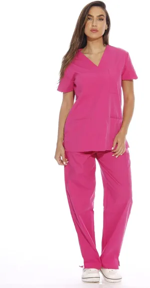 Just Love Women's Six Pocket Medical Scrubs Set (V-Neck with Cargo Pant)