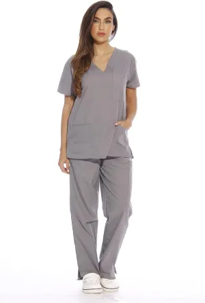 Just Love Women's Six Pocket Medical Scrubs Set (V-Neck with Cargo Pant)