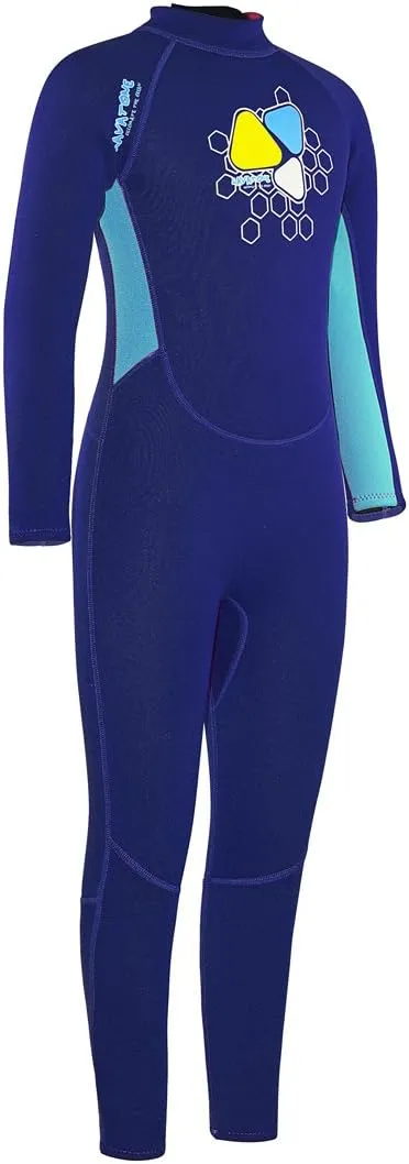LayaTone Kids Wetsuit 3/2mm Neoprene Full Body Kids Wet Suits for Boys Girls One Piece Wetsuit for Swimming Diving Surfing Freediving Canoeing