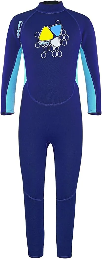 LayaTone Kids Wetsuit 3/2mm Neoprene Full Body Kids Wet Suits for Boys Girls One Piece Wetsuit for Swimming Diving Surfing Freediving Canoeing