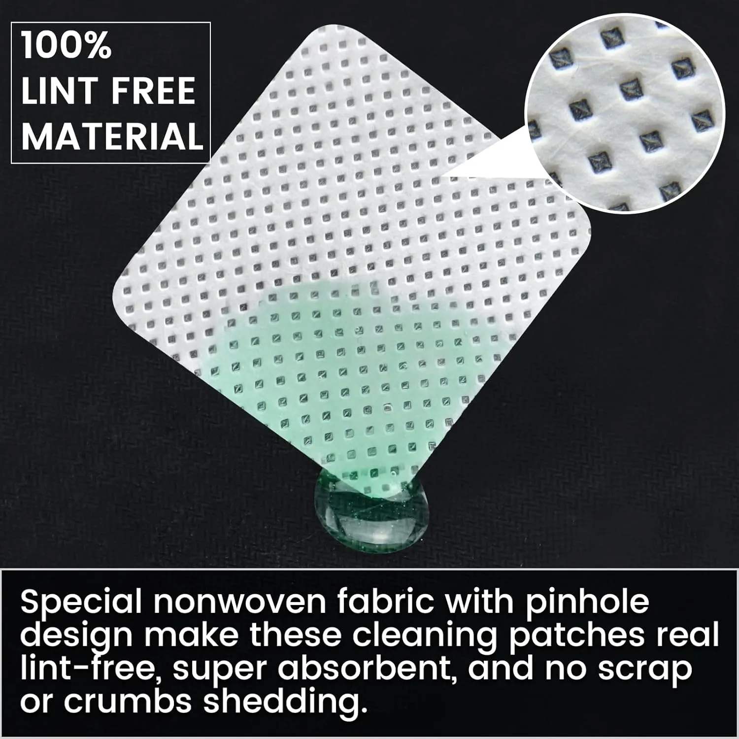 PINGMIC Gun Cleaning Patches, 2" Lint Free Patches with Storage Case, Highly Absorbent Square Cloth, Fit for Most Caliber Gun Cleaning Supplies