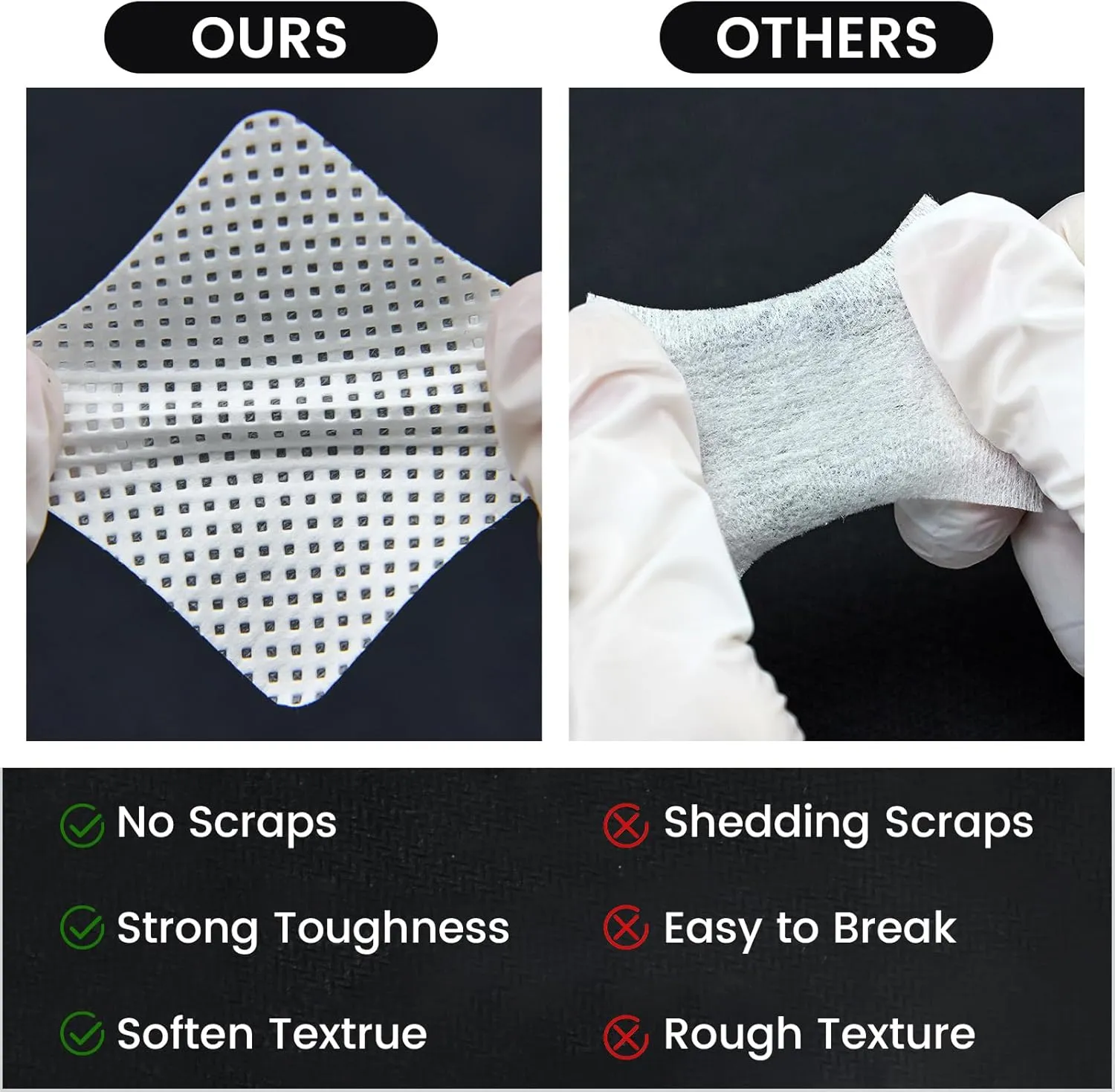 PINGMIC Gun Cleaning Patches, 2" Lint Free Patches with Storage Case, Highly Absorbent Square Cloth, Fit for Most Caliber Gun Cleaning Supplies