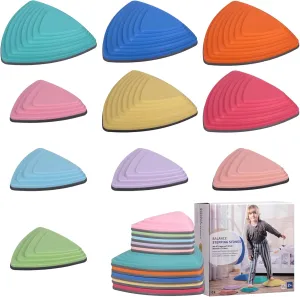 POSKAD Durable Non-Slip Stepping Stones for Kids - Toddler Stepping Stones to Encourage Balance & Gross Motor Skills, Indoor & Outdoor Toys, Gift for Kids, Obstacle Course Fun