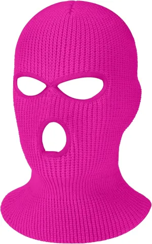 SATINIOR 3 Holes Ski Mask Full Face Cover Outdoor Balaclava Winter Knitted Neck Gaiter for Halloween Sports Cycling