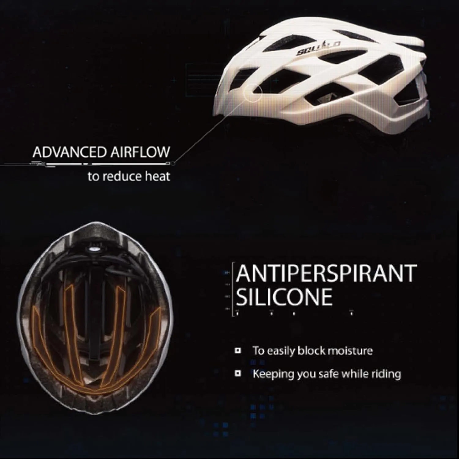 SQUALO Victor Bike Helmet for Men Women, Bicycle Helmet with Adjustment Dial Unisex Adults Cycling Helmet for Mountain Road Biker Lightweight Ventilated