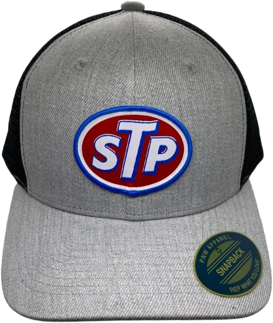 STP Vintage Trucker Hats Mesh Backing Snapback - Adjustable with Woven STP Patch