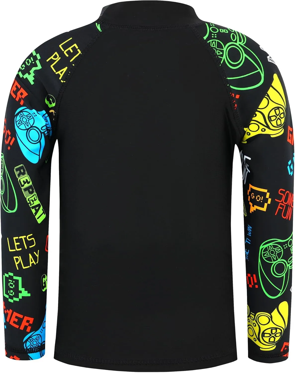 TFJH E 2PCS Kids Boys Long Sleeve Swimsuit UPF 50  UV Sun Protective Swimwear