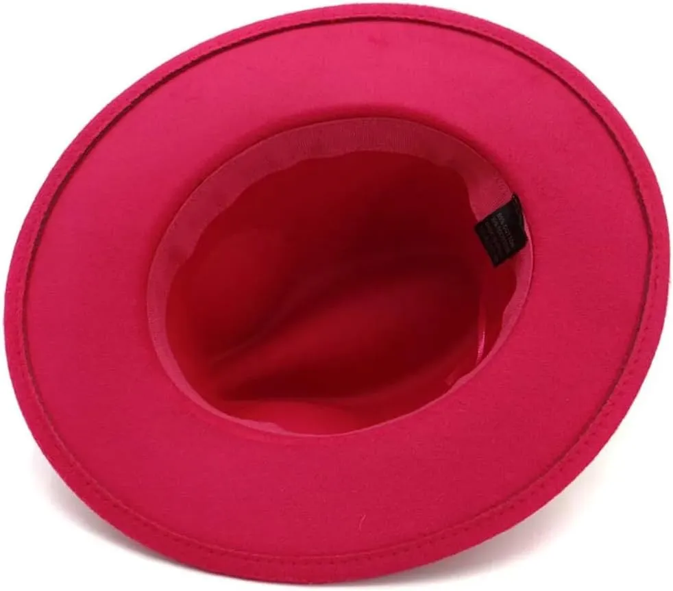 Unisex Fedora Hat Vintage Felted Jazz Top Hats Couple Trend Party Wedding Performance Cap