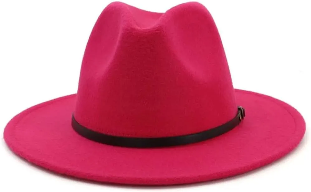 Unisex Fedora Hat Vintage Felted Jazz Top Hats Couple Trend Party Wedding Performance Cap