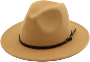 Unisex Fedora Hat Vintage Felted Jazz Top Hats Couple Trend Party Wedding Performance Cap