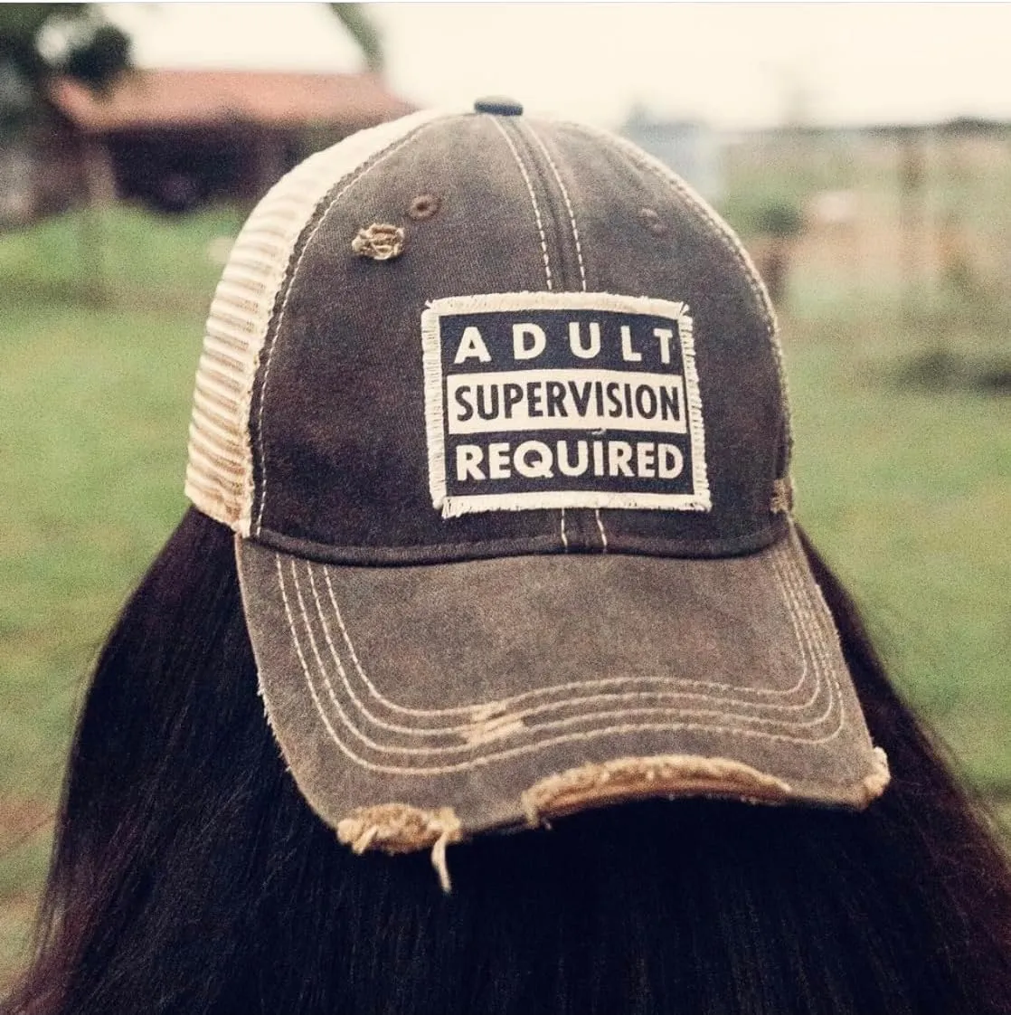 Vintage Life Funny Hats for Women and Girls, Distressed Trucker Baseball Cap with Sayings