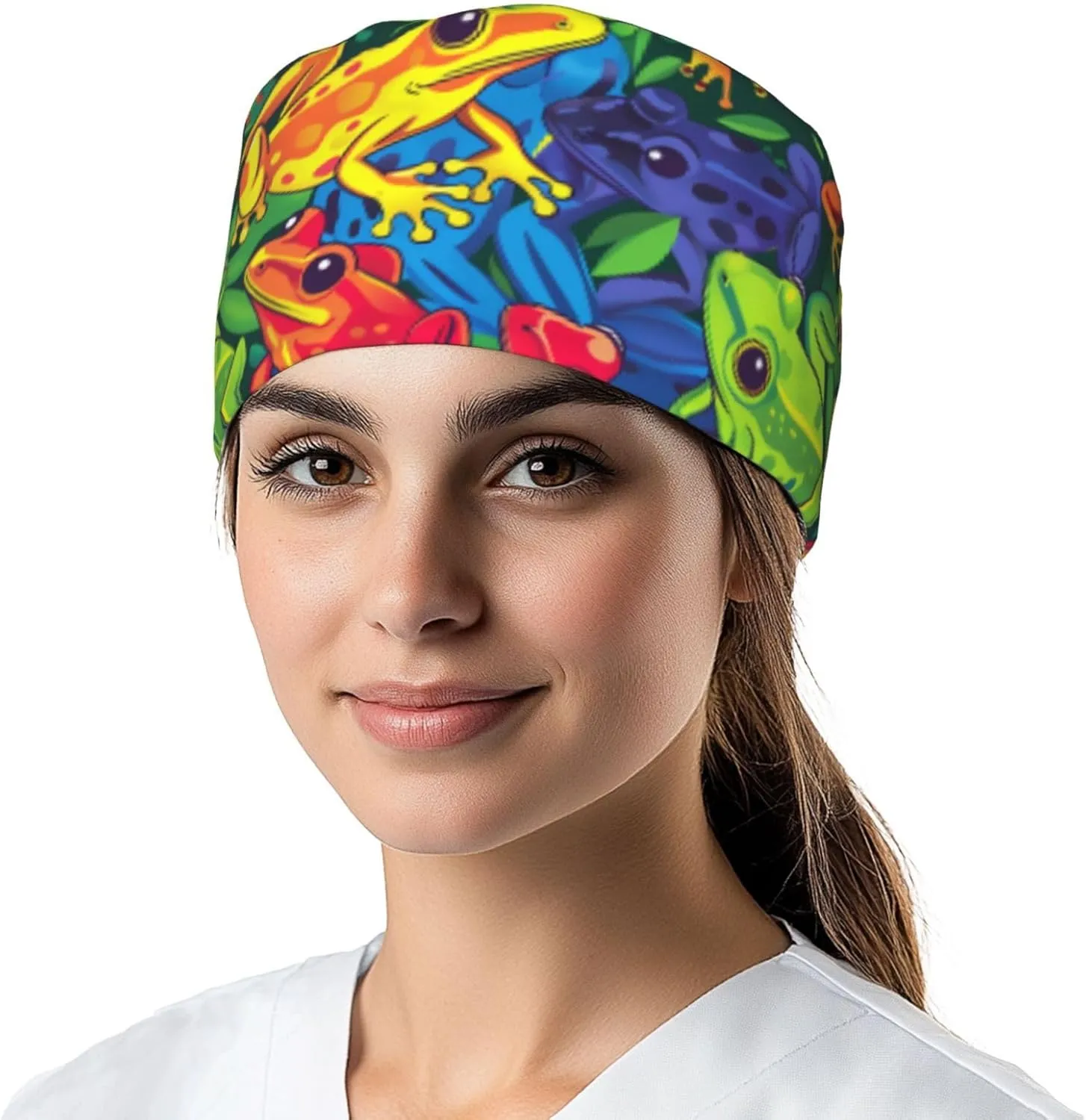 Working Cap Hat with Sweatband Comfortable and Breathable Adjustable Headgear for Men Women Scrub Cap