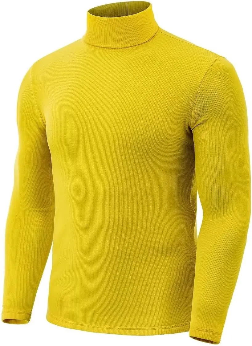 Zengjo Mens Turtleneck Long Sleeve Shirts Thermal Baselayer Tops Soft